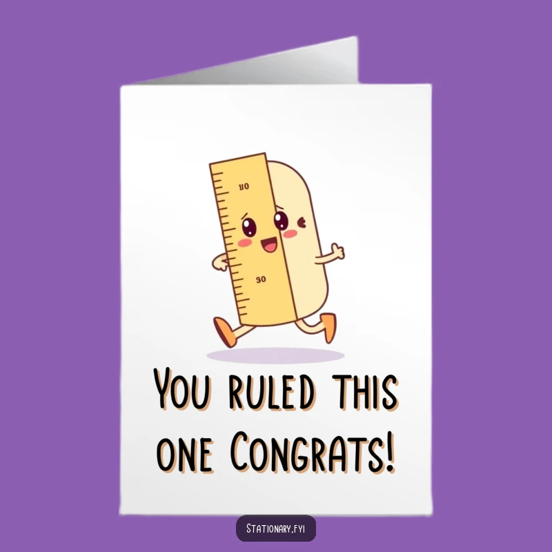 Free Printable Congrats Card: Wobbly Ruler Straight Line, DIY Gift