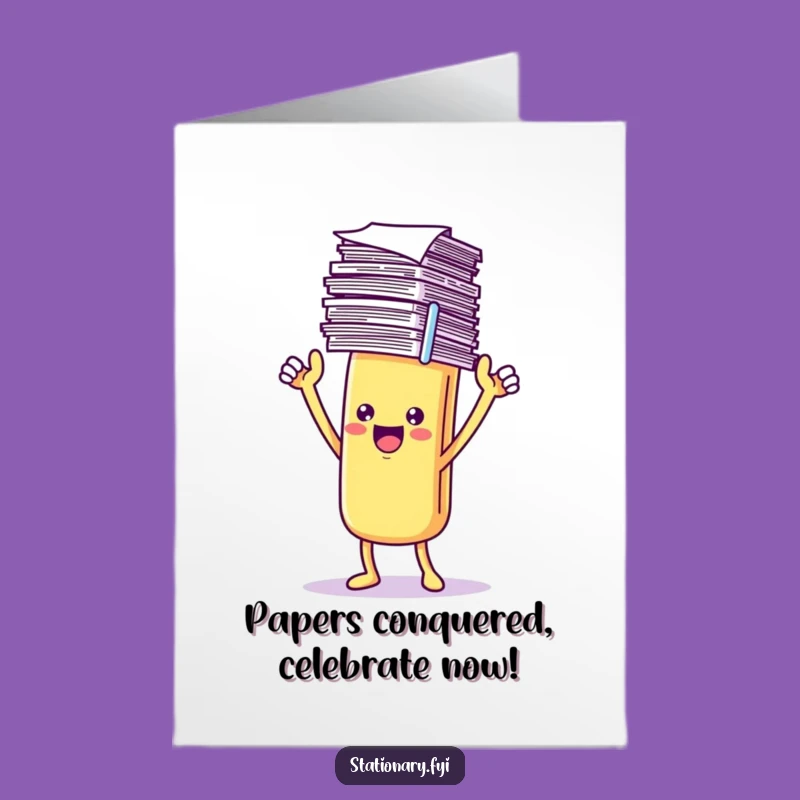 Free Printable Congrats Card: Paperclip Champ - Funny Downloadable Celebration!