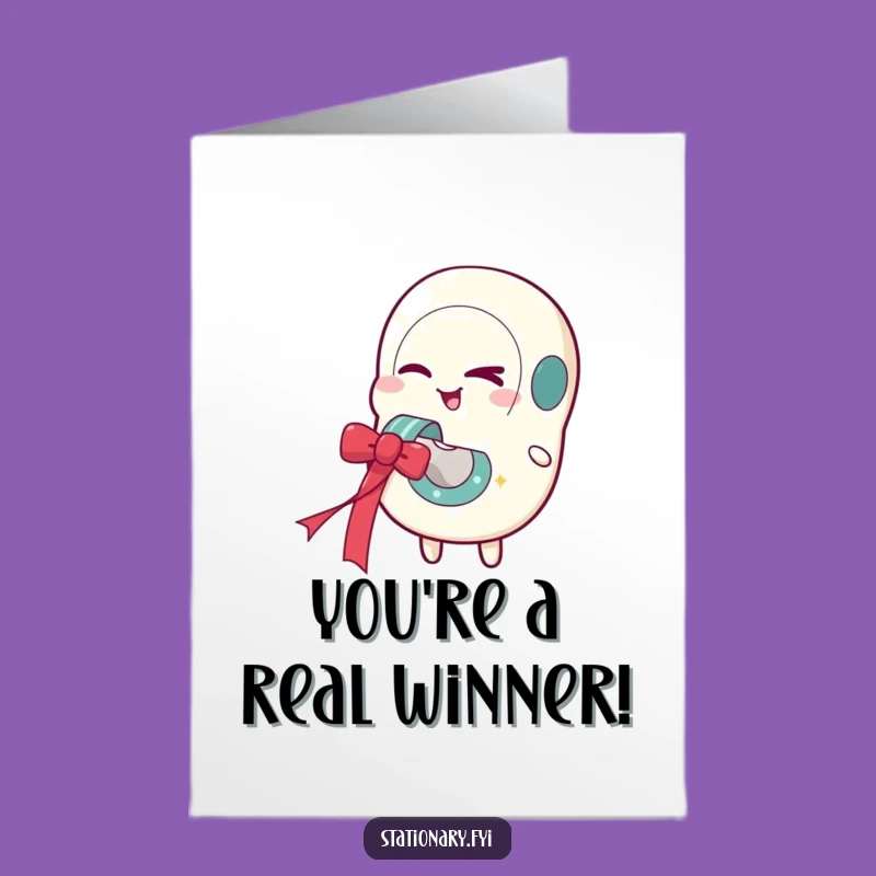 Winking Tape Dispenser Card: Free Printable Funny Congratulations Downloadable Gift