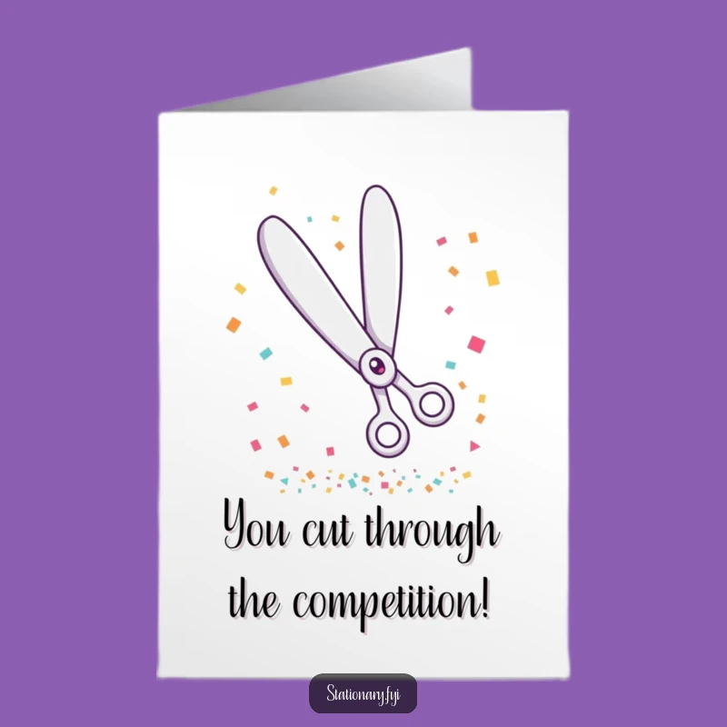 Free Printable Congrats Card: Giggle Scissors' Confetti - Funny Downloadable Gift