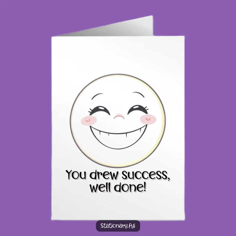 Free Printable Congrats Card: Pencil's Smiley Face - Funny Downloadable Gift