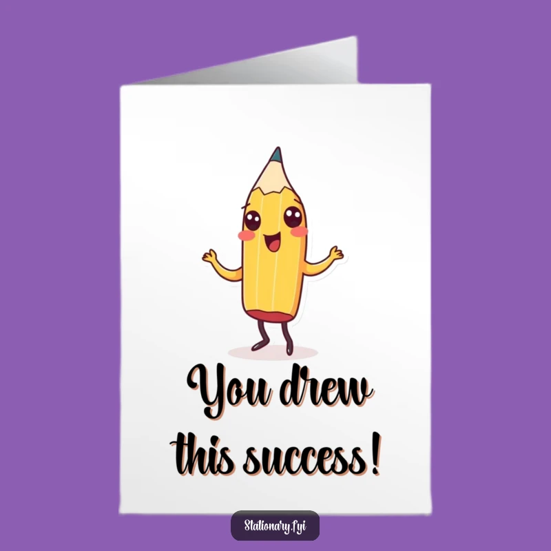 Free Printable Congrats Card: Dancing Pencil Celebration - Funny Downloadable Greeting