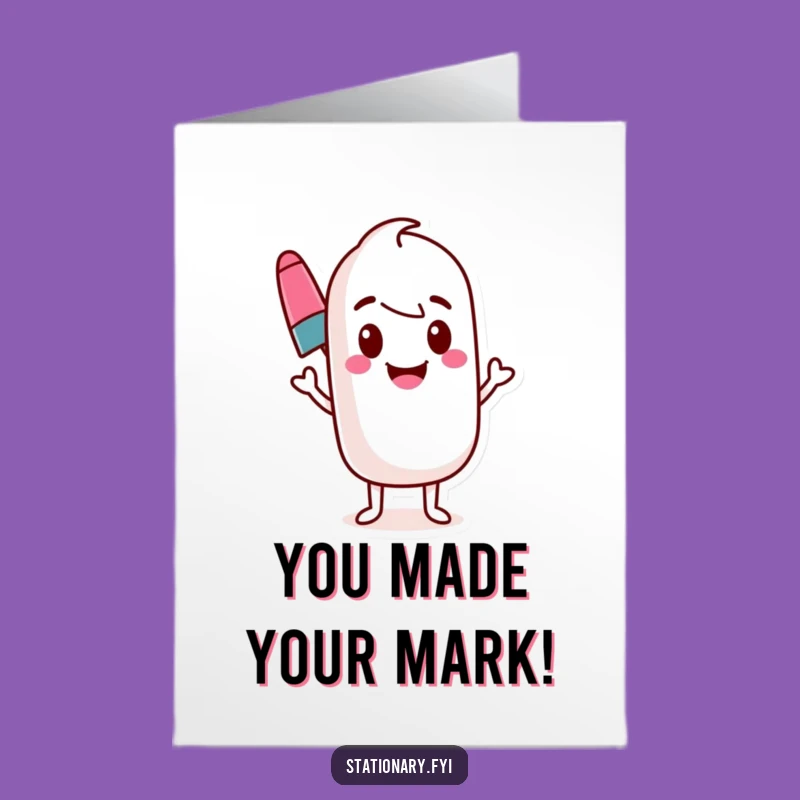 Free Printable Marker Congrats Card: Wavy Line Humor, Funny Downloadable Gift