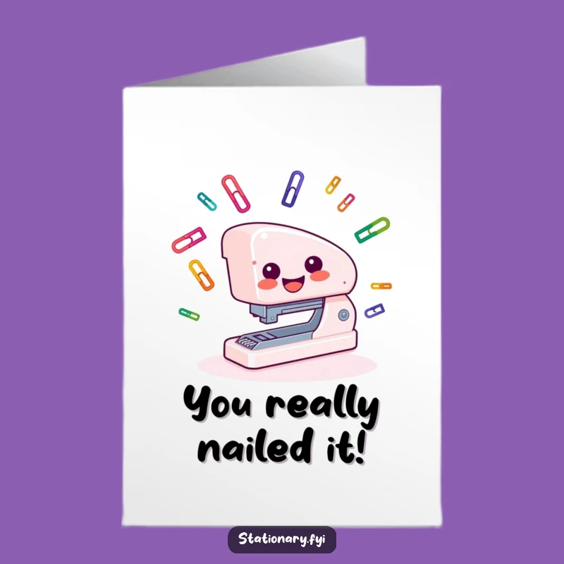 Free Printable Congrats Card: Stapler Juggling - Celebrate with Humor