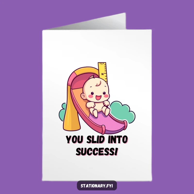 Free Printable Ruler Congrats Card: Funny Playful Slide Downloadable Gift