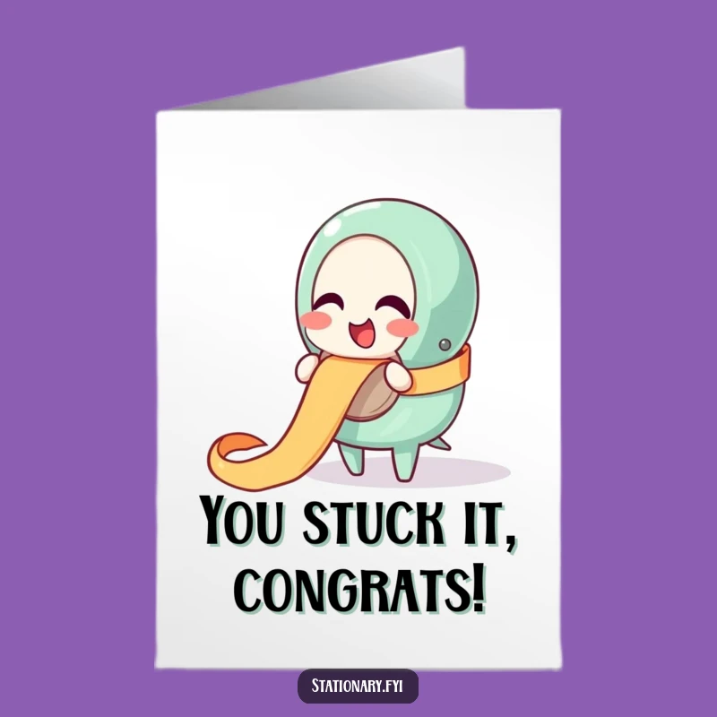 Free Printable Tape Dispenser Congrats Card - Funny DIY Downloadable for Celebrations