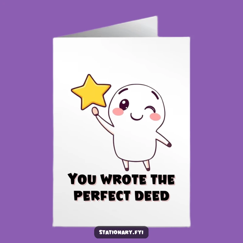 Free Printable Pen Thank You Card: Funny Star Drawing Downloadable Gift