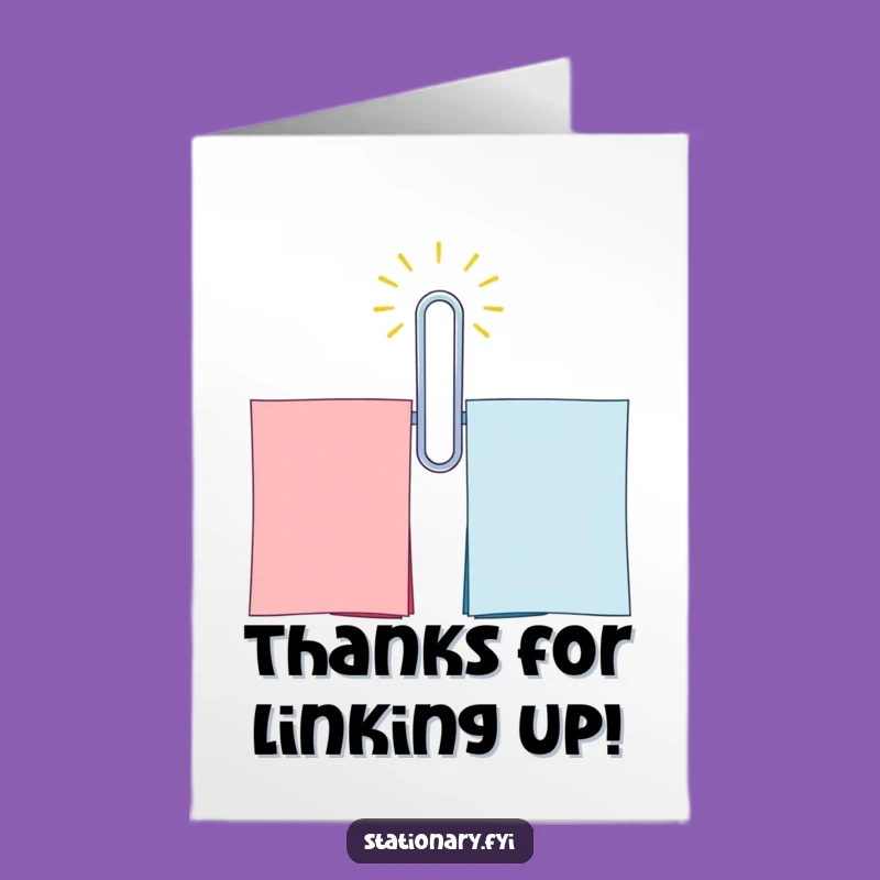 Free Printable Thank You Card: Humorous Paperclip Expressing Gratitude, Great Downloadable Gift