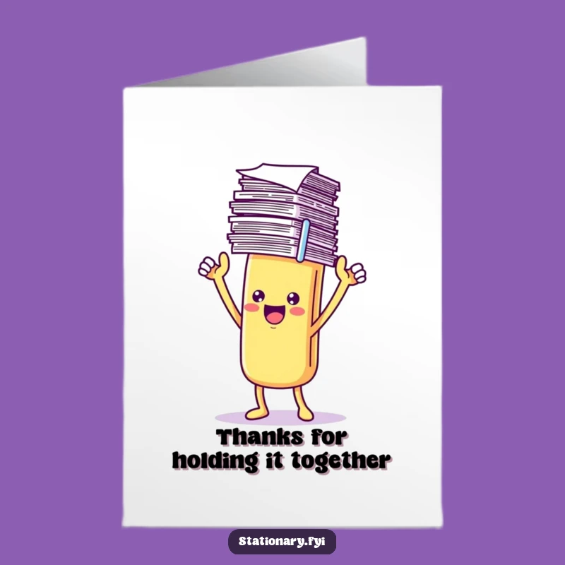 Free Printable Thank You Card: Paperclip Hero - Funny Downloadable Gratitude!