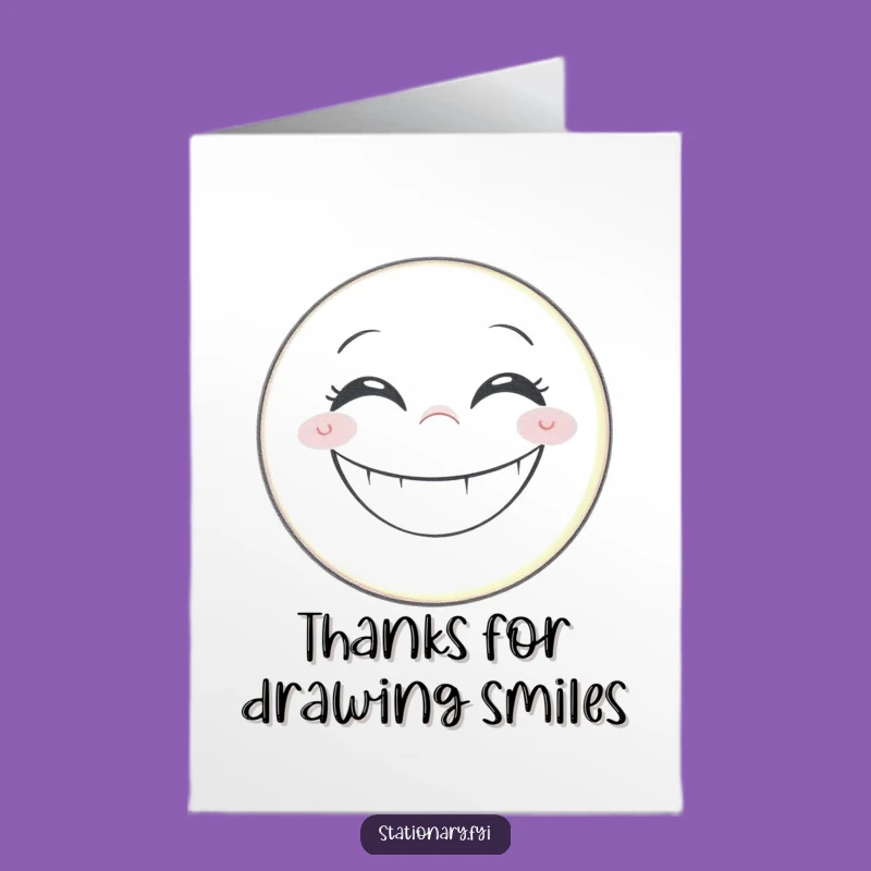 Free Printable Thank You Card: Pencil's Smiley - Funny Downloadable Gift