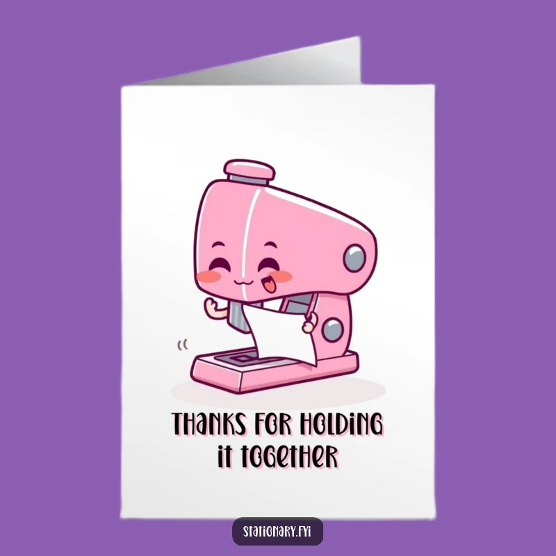 Free Printable Thank You Card: Stapler Zapping Gratitude, Instant Download