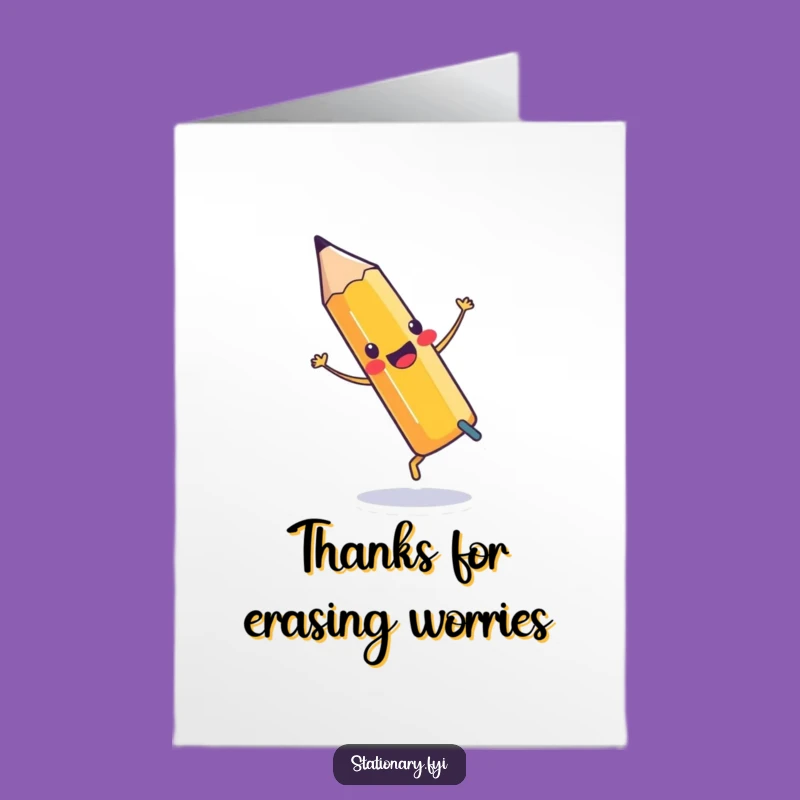 Free Printable Thank You Card: Pencil Cartwheel - Express Gratitude Hilariously