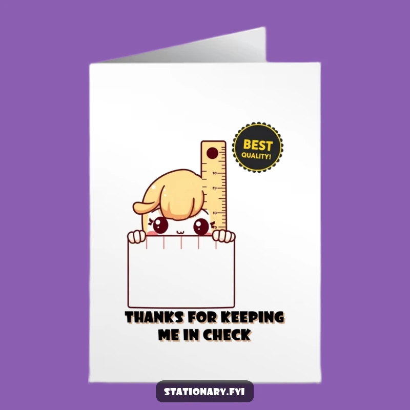 Free Printable Thank You Card: Shy Ruler - Gentle Gratitude Message