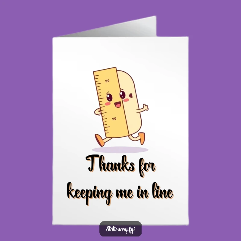 Free Printable Thank You Card: Wobbly Ruler Line Art, Instant Download