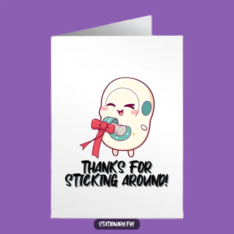 Winking Tape Dispenser Thank You Card: Free Printable Funny Downloadable Gift