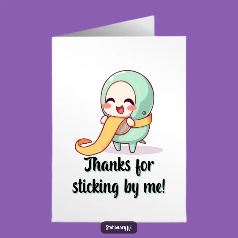 Free Printable Tape Dispenser Thank You Card - Humorous DIY Downloadable for Gratitude