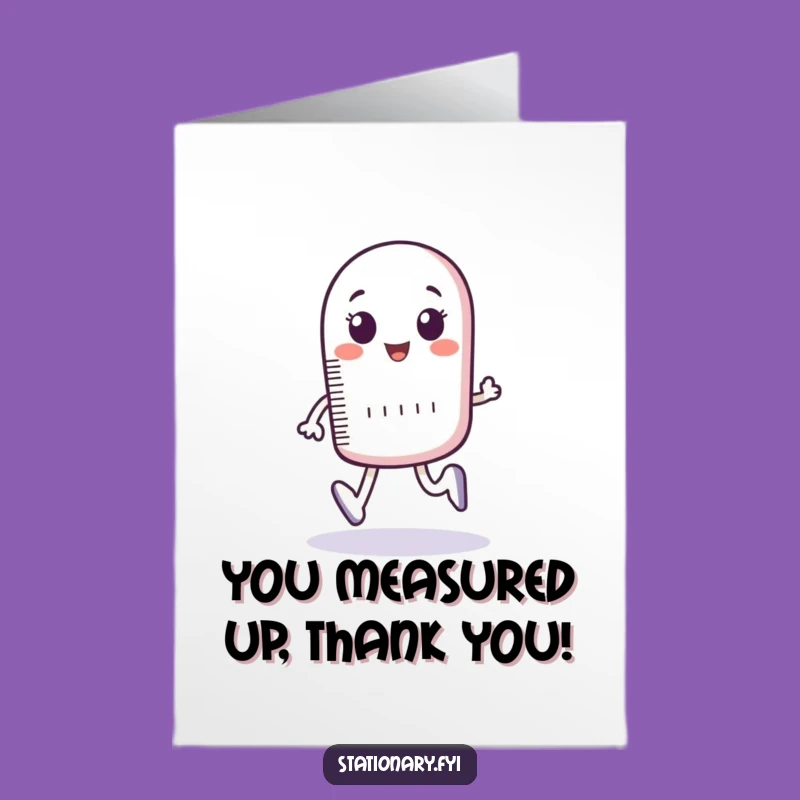 Free Printable Ruler Thank You Card - Humorous DIY Downloadable for Grateful Measures