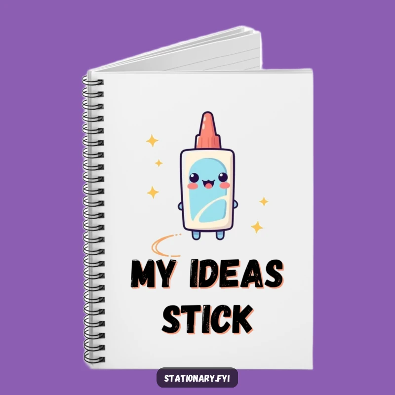 Funny Glue Stick Notebook: Jot Down Ideas with Sparkly Flair!