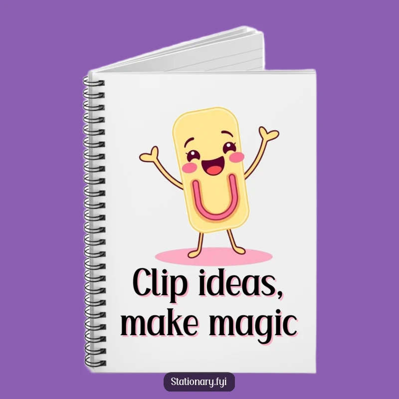 Funny Paper Clip Jam Session Notebook - Jot Joyful Ideas