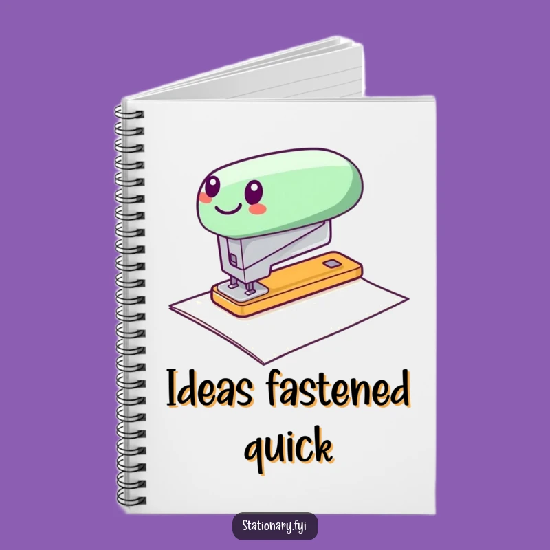 Funny Stapler Zip Notebook - Organize Your Thoughts at Lightning Speed