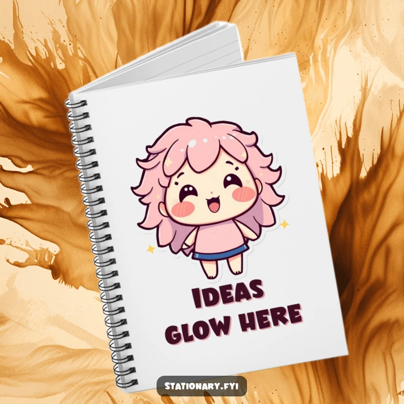 Funny notebook featuring a beaming highlighter character, inspiring bright ideas with its cheerful and humorous design.