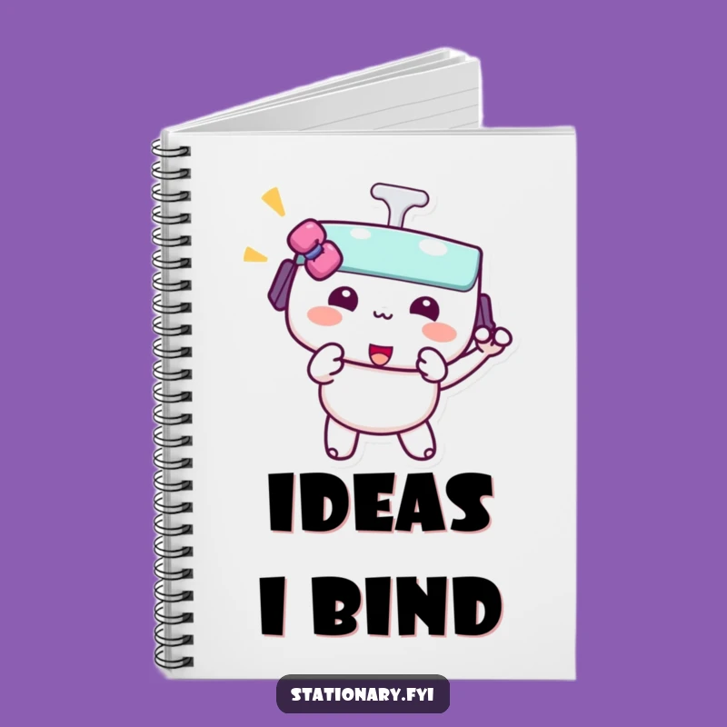 Funny Kawaii Binder Clip Notebook - Playful Pinch Journal Gift
