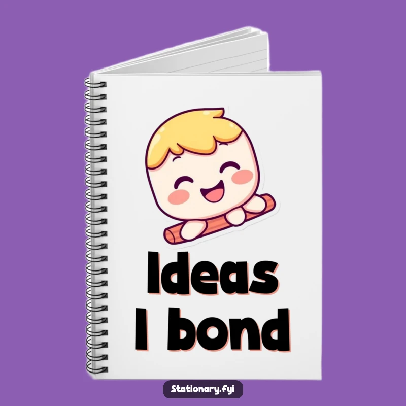 Funny Kawaii Glue Stick Notebook - Smooth Smile Journal Gift