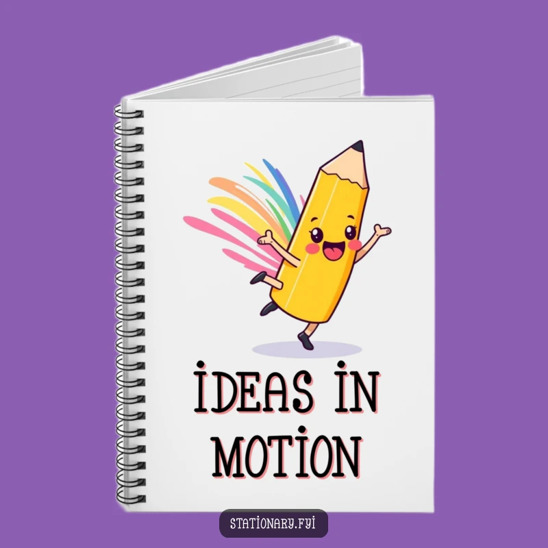 Funny Playful Pencil Notebook: Cartwheel Art Journal for Ideas Gift