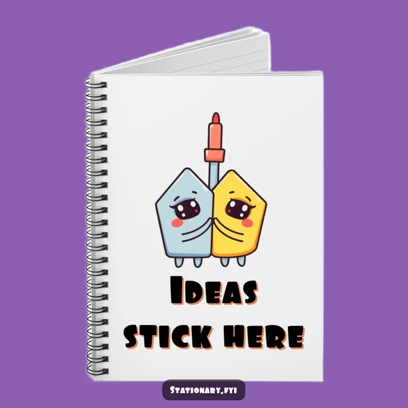 Funny Notebook: Stick Your Ideas Together with Glue Stick Art