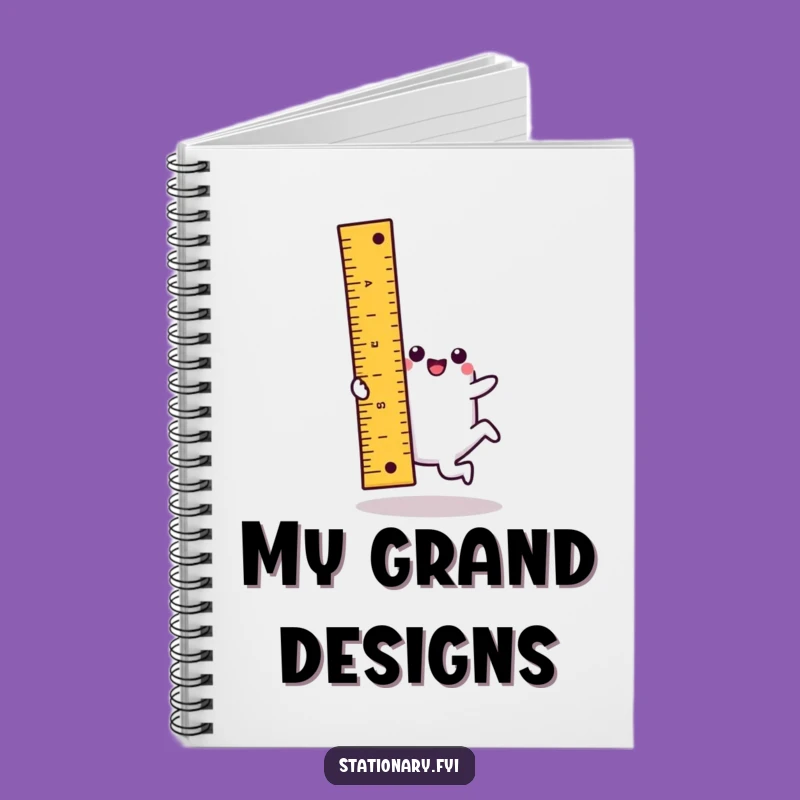 Funny Kawaii Ruler Notebook - Cartwheeling Journal Gift