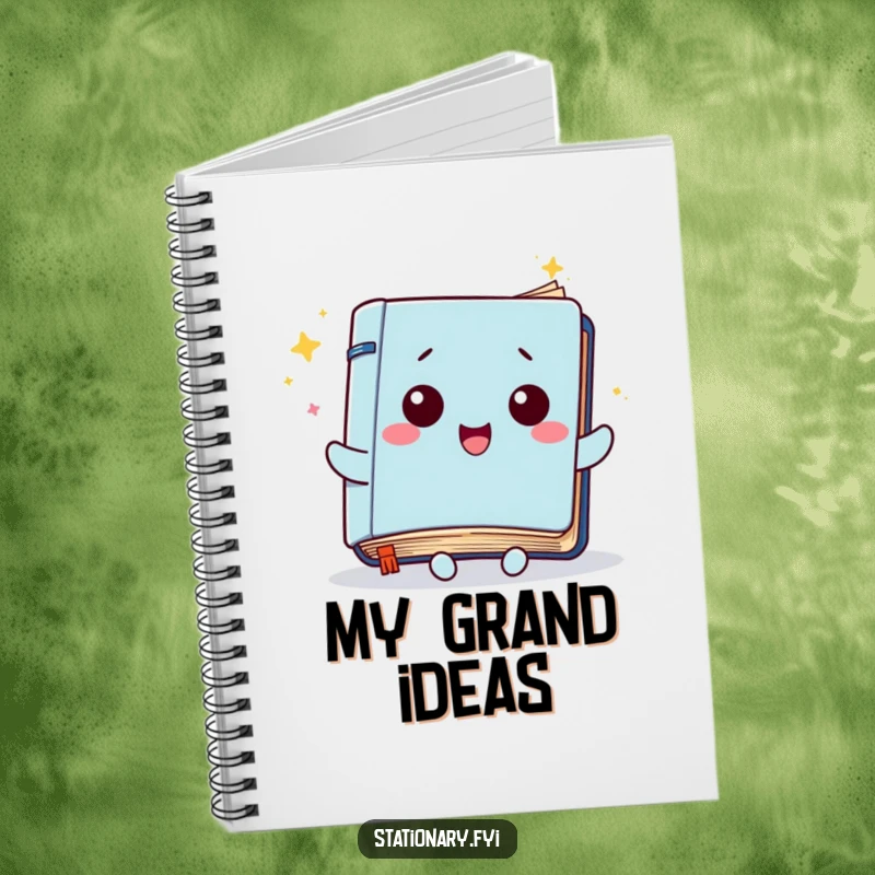 Funny Kawaii Notebook Notebook: A notebook featuring fluttering pages, perfect for jotting down creative ideas and stories.