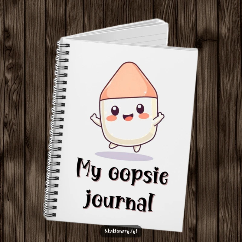 Funny Kawaii Eraser Notebook: A notebook featuring a bouncing eraser, perfect for jotting down cheerful thoughts and ideas.