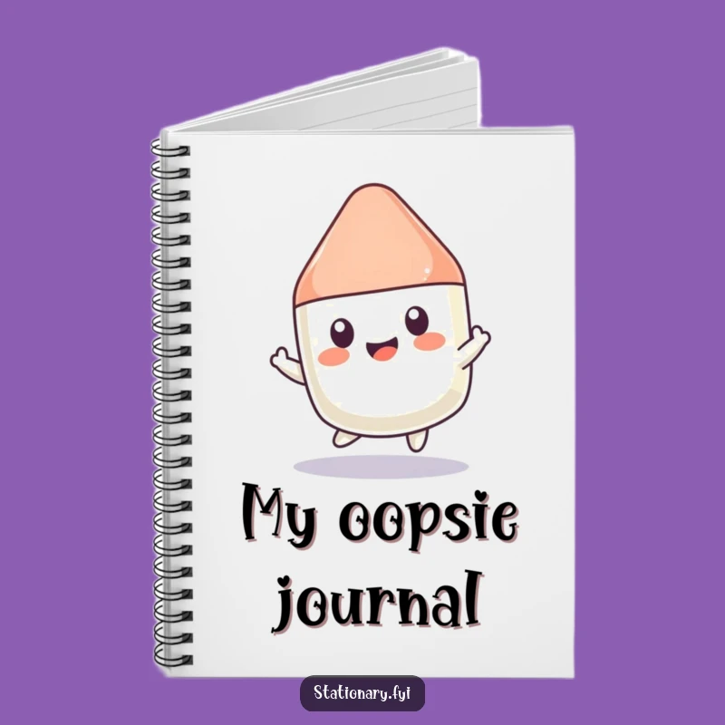 Funny Kawaii Eraser Notebook: Jot Down Happy Thoughts, Playful Journal Funny Gift