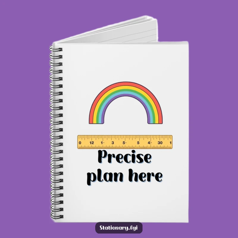 Funny Notebook: Sketch Designs with a Ruler & Rainbow