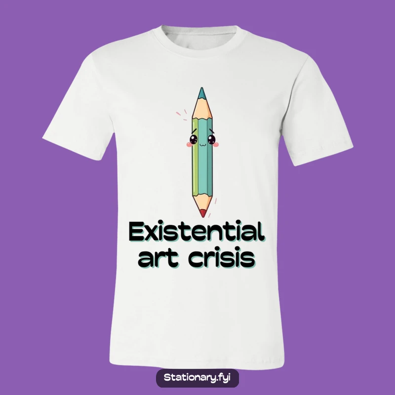 Funny Bewildered Pencil Drawing Itself T-Shirt, a Hilarious Artist Gift