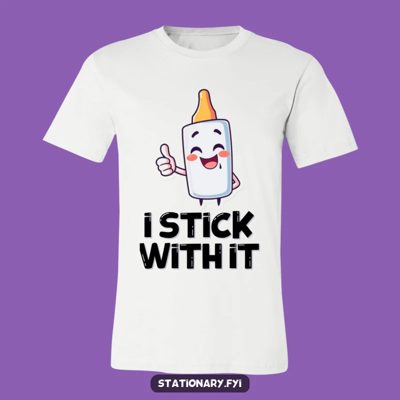 Funny Glue Stick T-Shirt: Giggling Thumbs Up for Crafty Fun