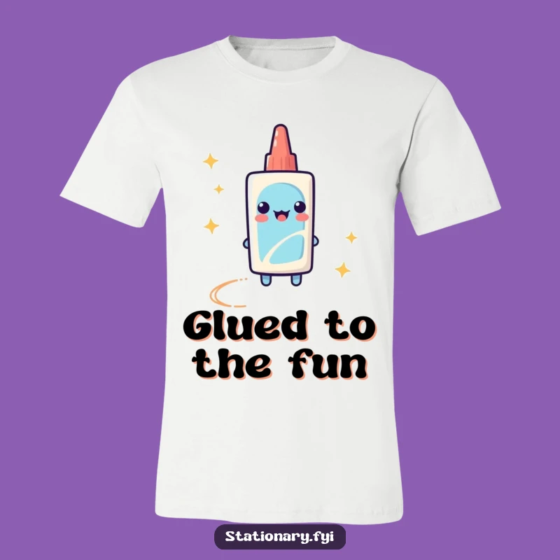Funny Glue Stick T-Shirt: Wear Your Creativity with Sparkle!