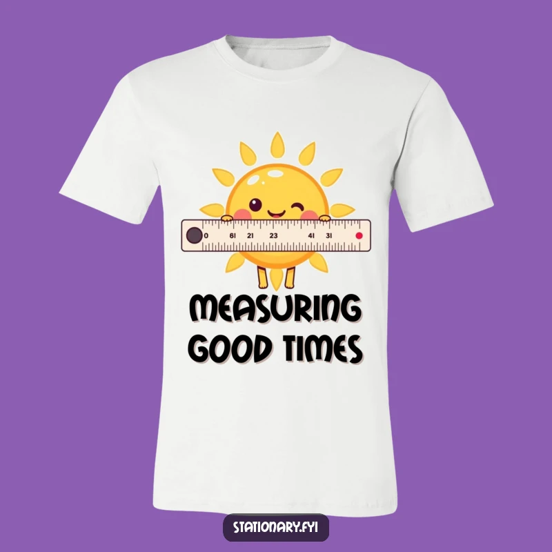 Funny Kawaii Ruler Sun T-Shirt - Measure Your Happiness!