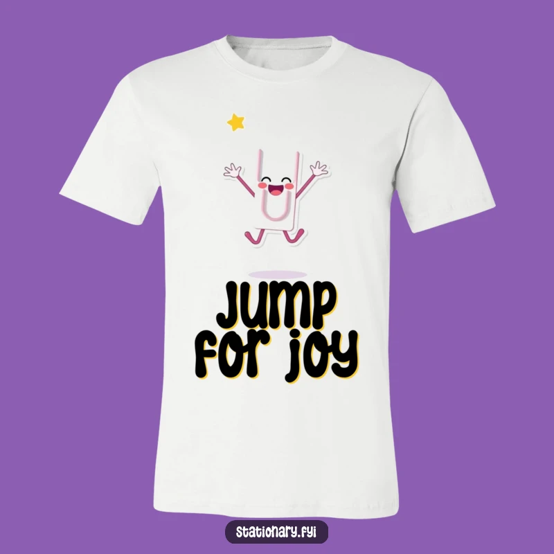Funny Paperclip Celebration T-Shirt: Leap into Fun
