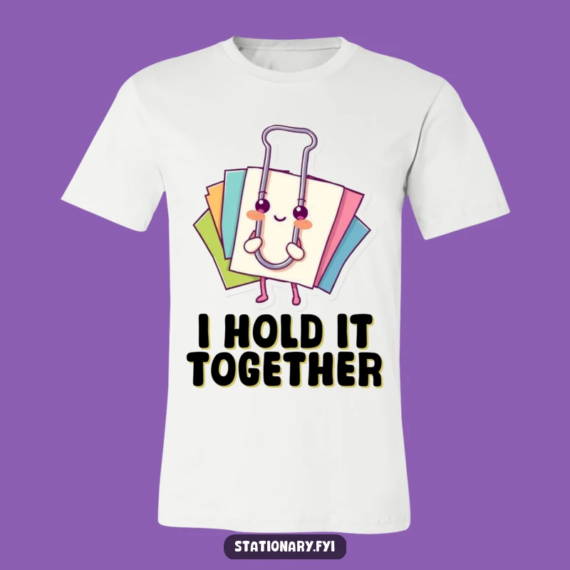 Funny Paperclip T-Shirt: Hold it Together with this Colorful Art