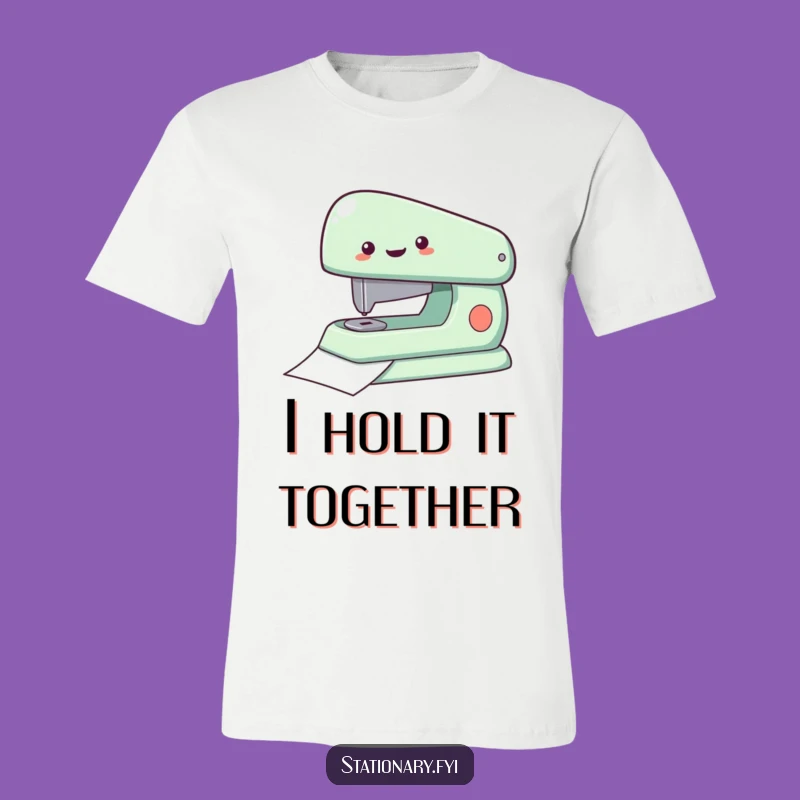 Funny Stapler T-Shirt - Wear Your Energetic Fastening Skills, Great Hilarious Gift for Office!