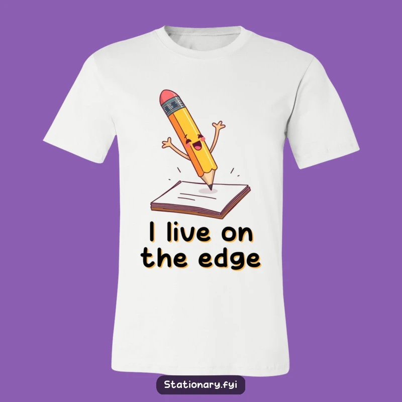 Funny Pencil Fall T-Shirt: Hilarious Stationery Mishap Apparel for Laughs