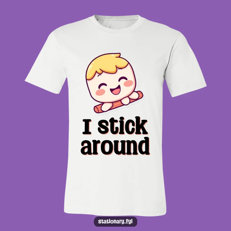 Funny Kawaii Glue Stick T-Shirt - Smooth Smile Sliding Tee Gift