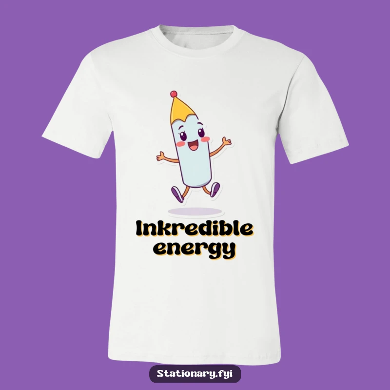Funny Cheerful Pen T-Shirt: Skip into Creativity, A Playful Funny Gift