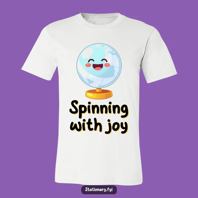 Wobbly Globe Energy Tee: Spin Your Style with this Funny Shirt.