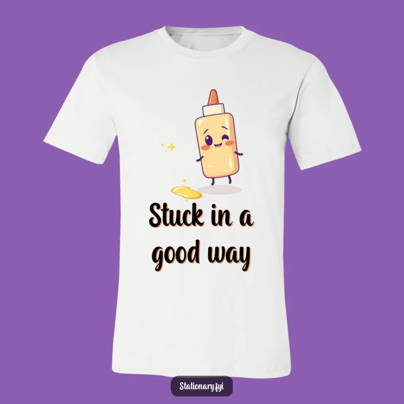 Funny Glue Stick T-Shirt, Giggling Sparkle Tee, Crafty Friend Gift