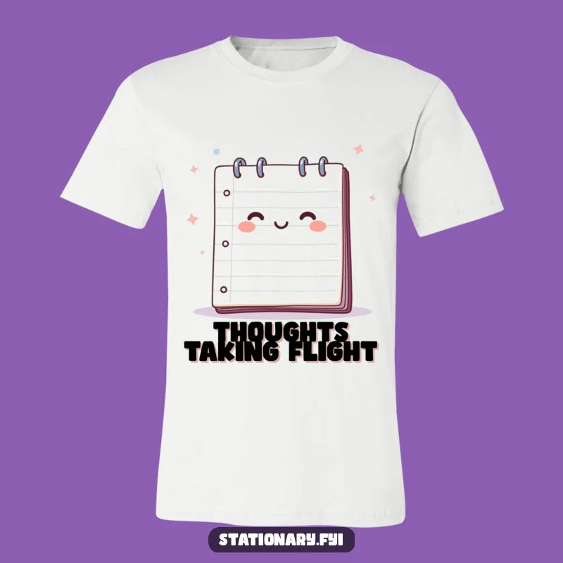 Happy Notepad Breeze Tee: Write Your Story with this Funny Shirt.