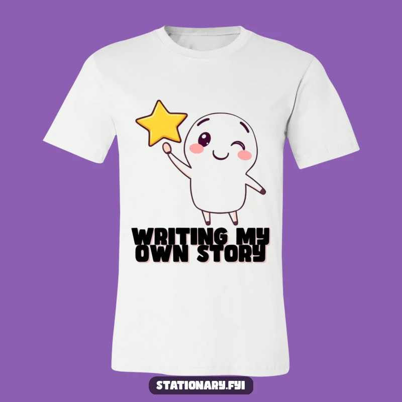 Funny Pen T-Shirt: Smiling Star Drawing for Creative Souls