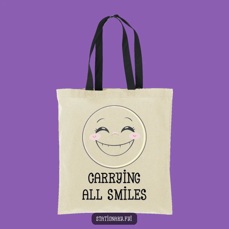 Funny Pencil Smiley Face Tote Bag - Carry Your Laughs in Style