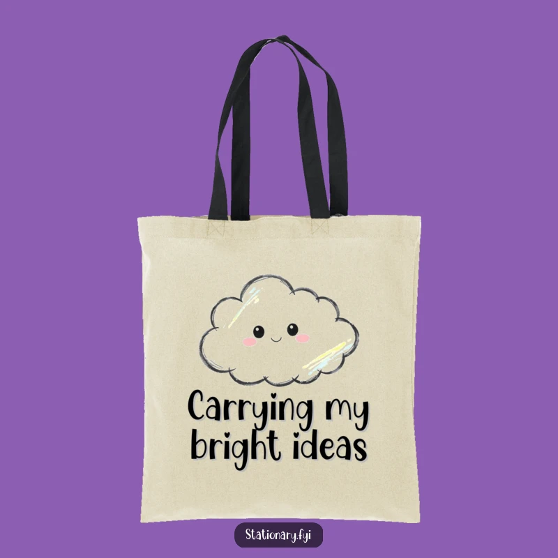 Funny Thoughtful Crayon Tote Bag Carry Your Art Supplies With Humor